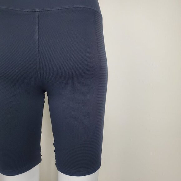 NWT Spiritual Gangster X Soulcycle Ribbed High Waist Bike Shorts Dark Gray M/L - Picture 8 of 13